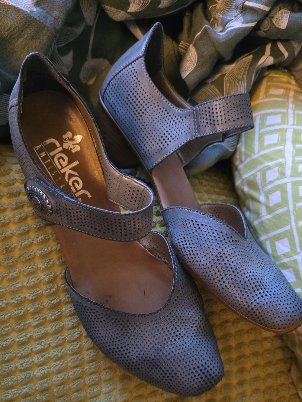Rieker Mirjam Perforated Mary Jane Low Heels Anti Stress Comfort EU 40 / US 9